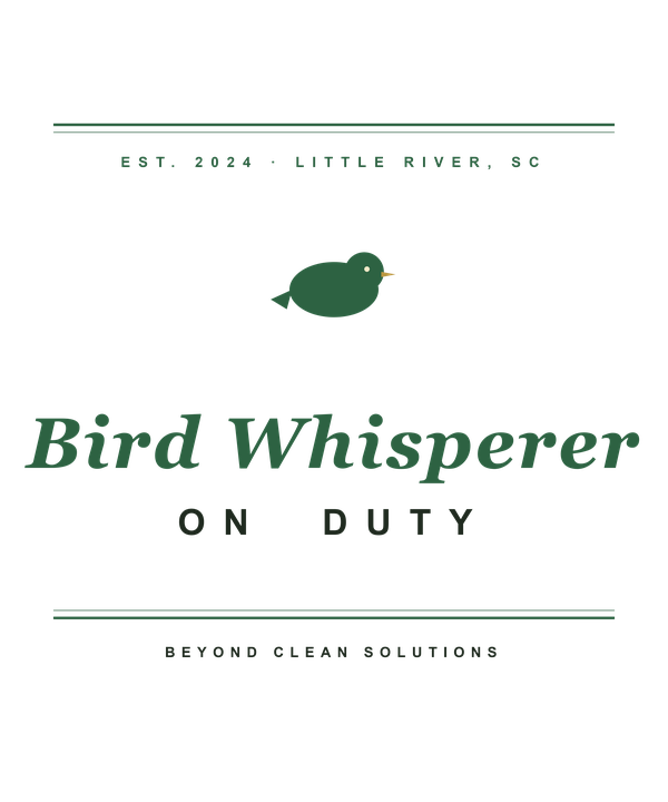 Bird Whisperer on Duty back graphic