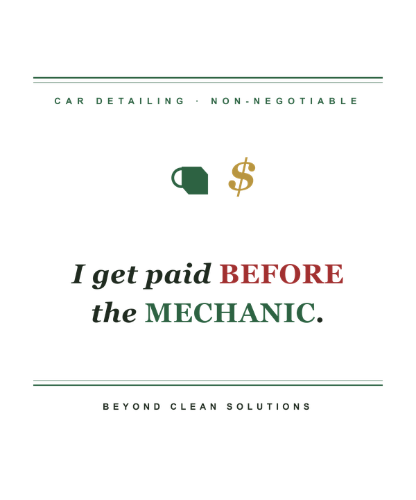 I get paid before the mechanic back graphic